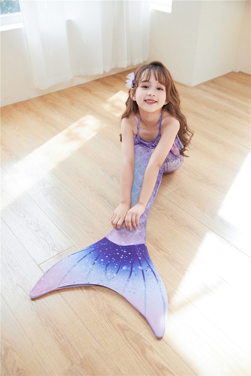 Vêtements de bébéEnfants sirène maillot de bain performance maillot de bain trois pièces queue de poisson grandes et petites filles princesse jupe bikini costume_voghion.com