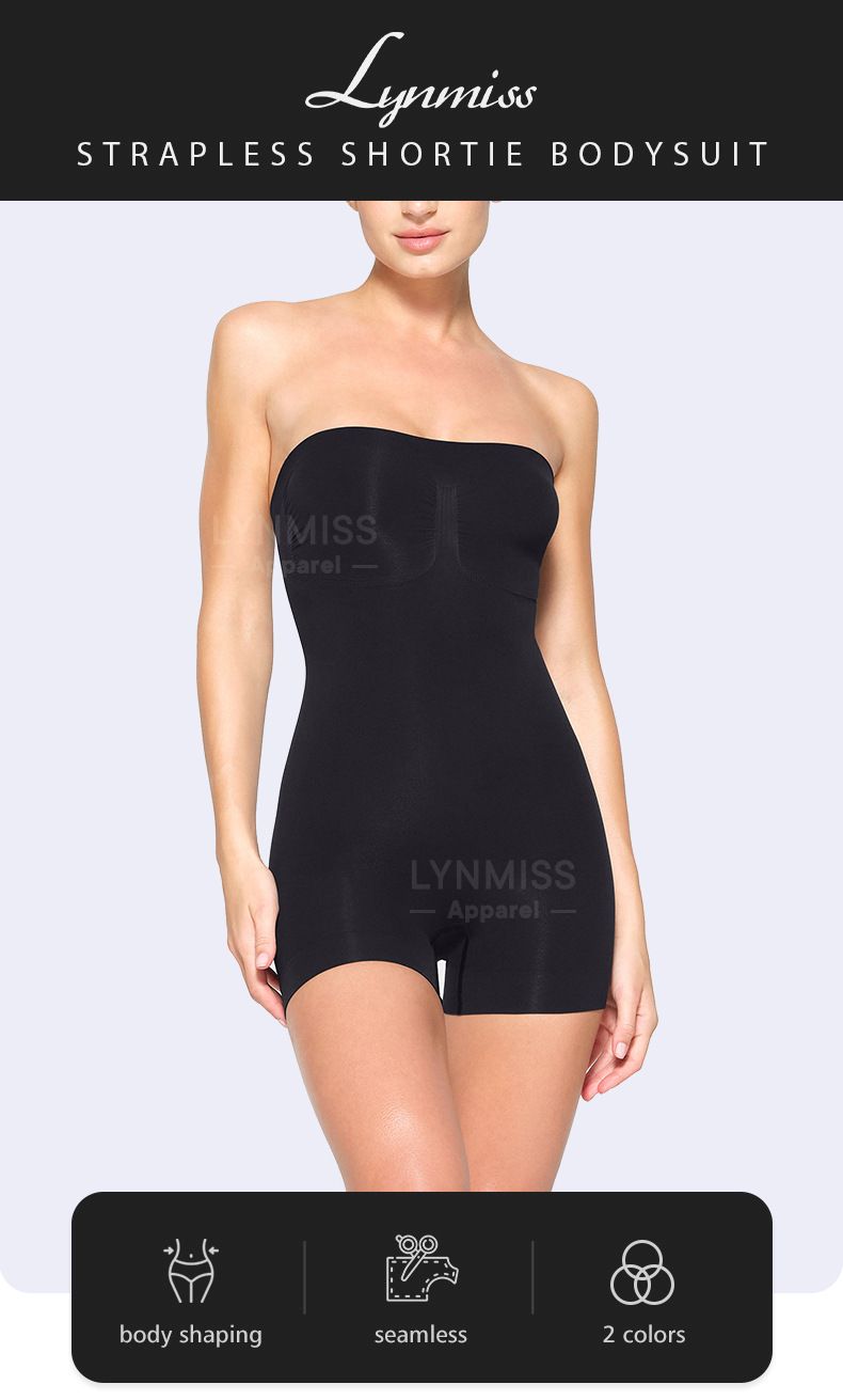 New Shapewear dress with strapless strapless jumpsuit slim shorts_voghion.com