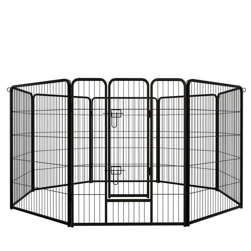Dog Playpen, 40 Inch 8 Panels Puppy Playpen, Dog Exercise Pen For Large/Medium/Small Dogs, Foldable Dog Pen With Doors For RV, Camping, Yard_voghion.com