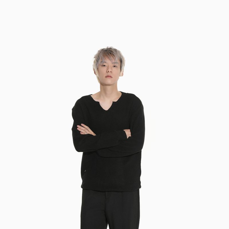 MTLCLOTHES Men's Clothing|Korean Version Ins Fashion Irregular Collar 272g Lazy Style Casual Knitted Sweater Top_voghion.com