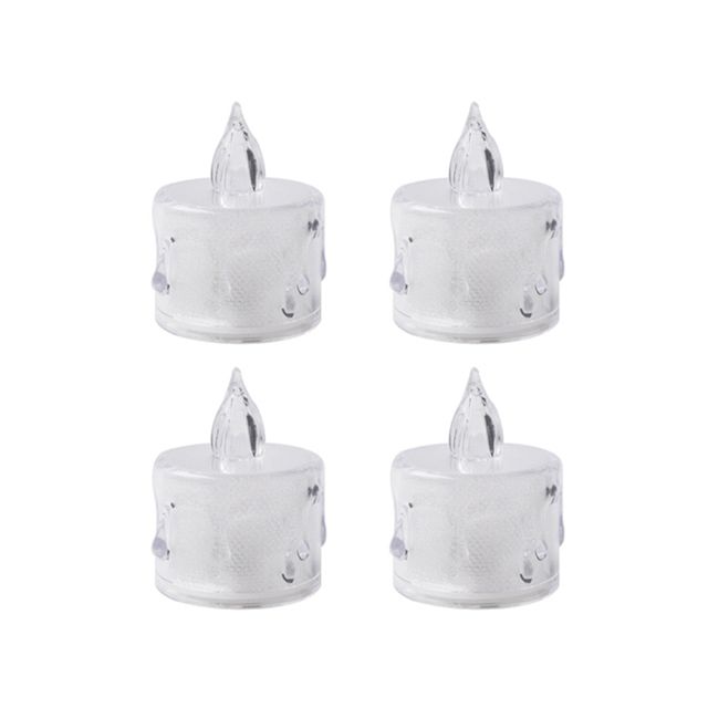 Lot de 6 bougies LED sans flamme en acrylique, simulation de bougie romantique pour mariage, lampe avec batterie, décoration de fête, de Noël, pour la maison_voghion.com