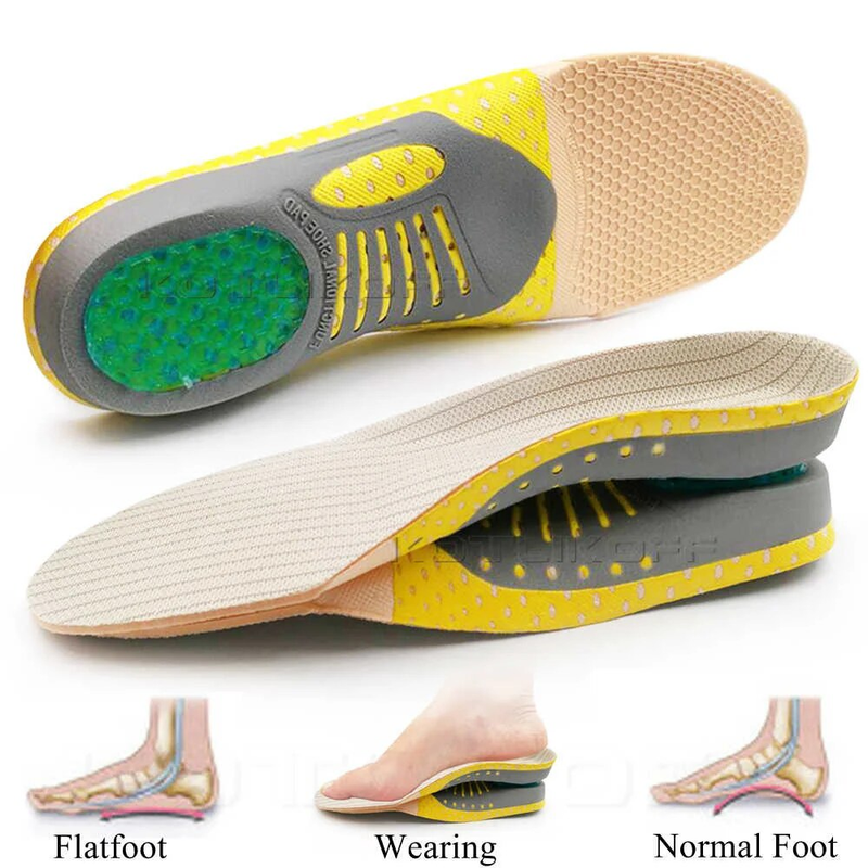 Orthopädesch Orthotik Flat Foot Health Sole Shoes Insert Arch Support Pad Fir Plantar Fasciitis Féiss Care Insoles_voghion.com