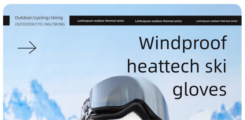 Guanti da sci invernali da uomo Northeast, foderati in pile, spessi, caldi e antifreddo, in cotone, impermeabili, per motocicletta elettrica_voghion.com