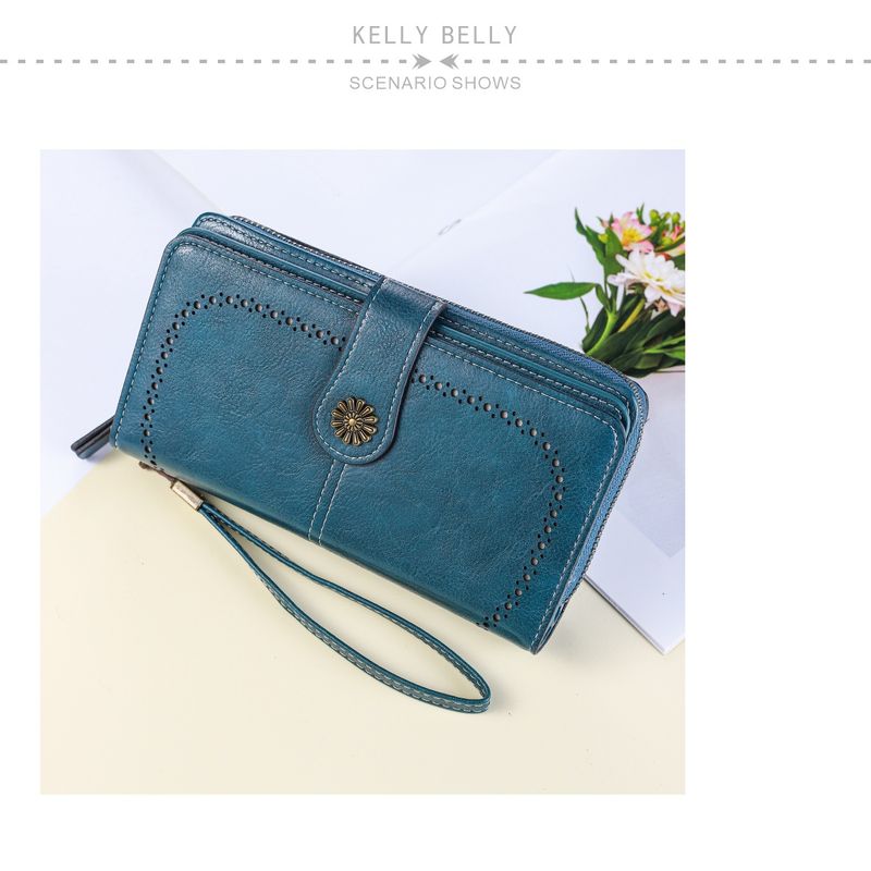 Multifunktionale Diebstahlschutzbürste mit RFID-Reißverschluss und großer Kapazität, lange Damenbrieftasche_voghion.com