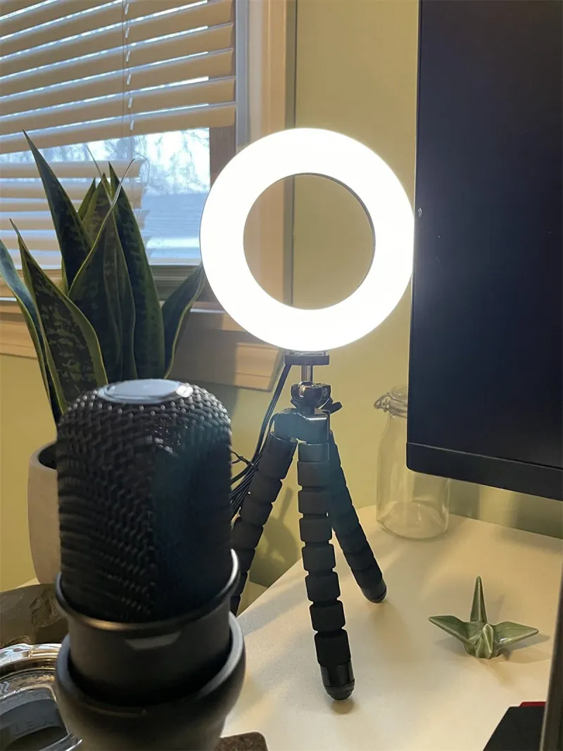 6Inch Video Conference Light Kit Ri Clip On Laptop Monitor With 3 Color Webcam Light Remote Work Self_voghion.com