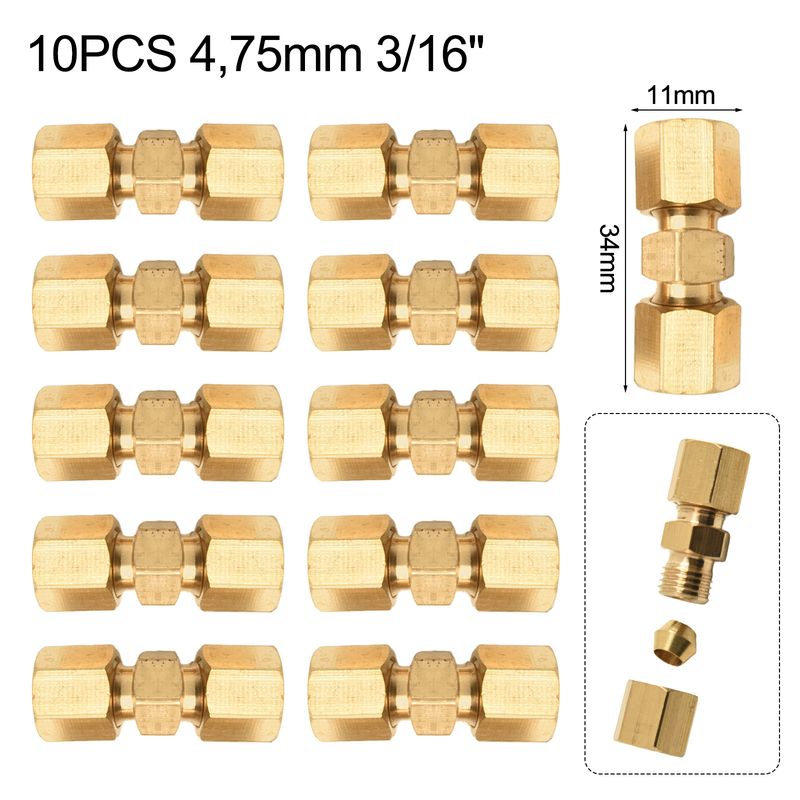 10pcs/Kit For Brake e Without Flaring 4.75mm No Flange Connector Auto Parts Braking System_voghion.com