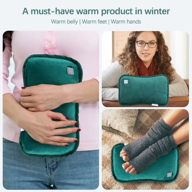 Chauffe-mains électrique à 3 niveaux, rechargeable par USB, poche chaude, douce, pour l'hiver, bouteille d'eau chaude réutilisable_voghion.com