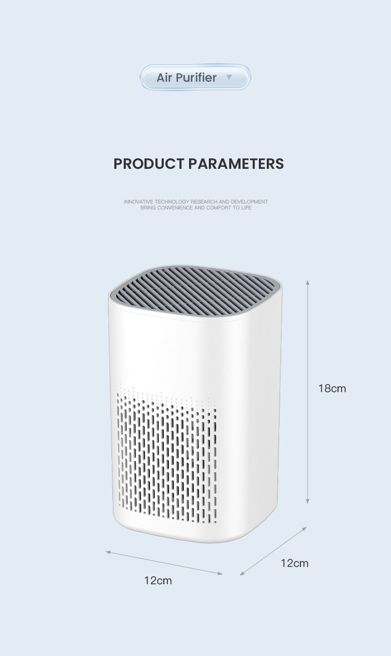Desktop USB Air Purifier, Secondhand Odor Removal For Office & Home Use, Compact Formaldehyde Eliminator_voghion.com