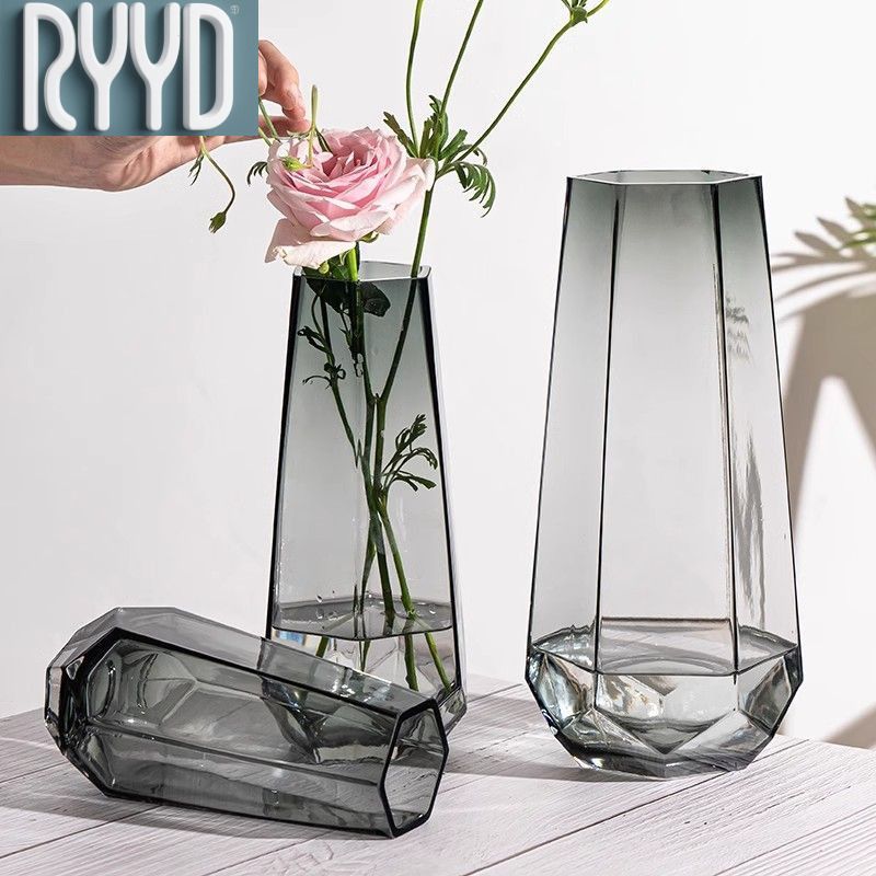 Premium Modern Glass Vase - Transparent Design For Roses/Lilies & Lucky Bamboo Display
_voghion.com