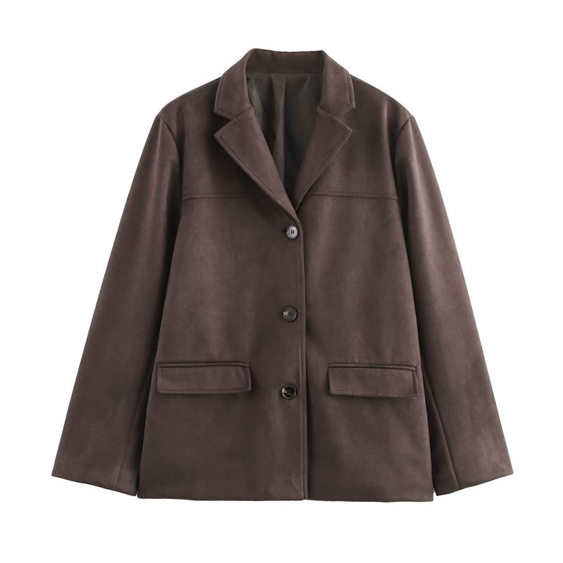 Women's Streetwear Blazer – Single-Breasted Oversized Jacket, Fall/Winter Tailored Coat For Casual & Office Wear_voghion.com