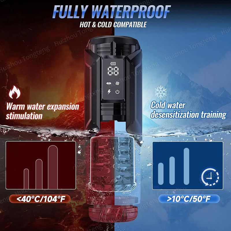 APP LED Automatic Male Masturbator Cup 7 Sucking Rotating Licking Thusting Modes Pocket Pussy Stroker Blowjob Sex Toys_voghion.com