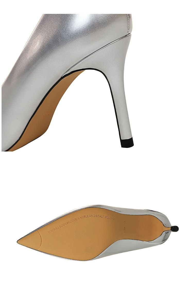 BIGTREE Shoes Glossy Patent Leather Women's Pumps Professional OL High Heels Stiletto Ladies Shoes Plus Size 43 All-match Heels_voghion.com
