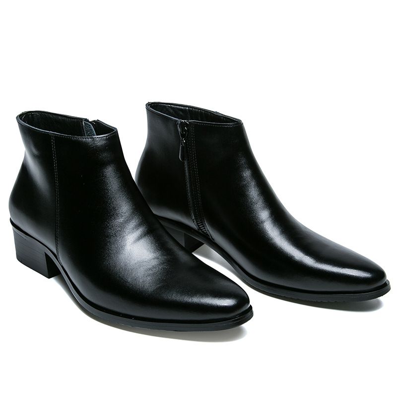 2020 Herbst und Winter Neue koreanische modische High-Top-Lederschuhe für Herren Formale einlagige Schuhe Business Travel Lederschuhe für Männer_voghion.com