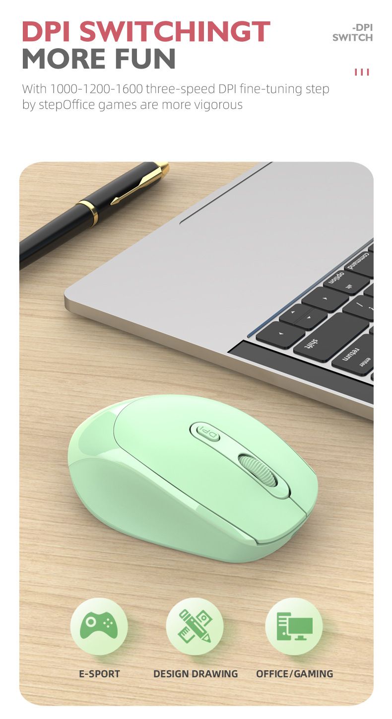 Dual mode draadloze Bluetooth-oplaadmuis met ingebouwde 500mAh-batterij, meerdere versies ergonomie_voghion.com