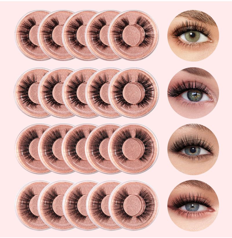 False Eyelashes 20 Boxes Mixed Thick And Long False Eyelashes A Pair Of Natural Three Dimensional Versatile Eyelashes_voghion.com