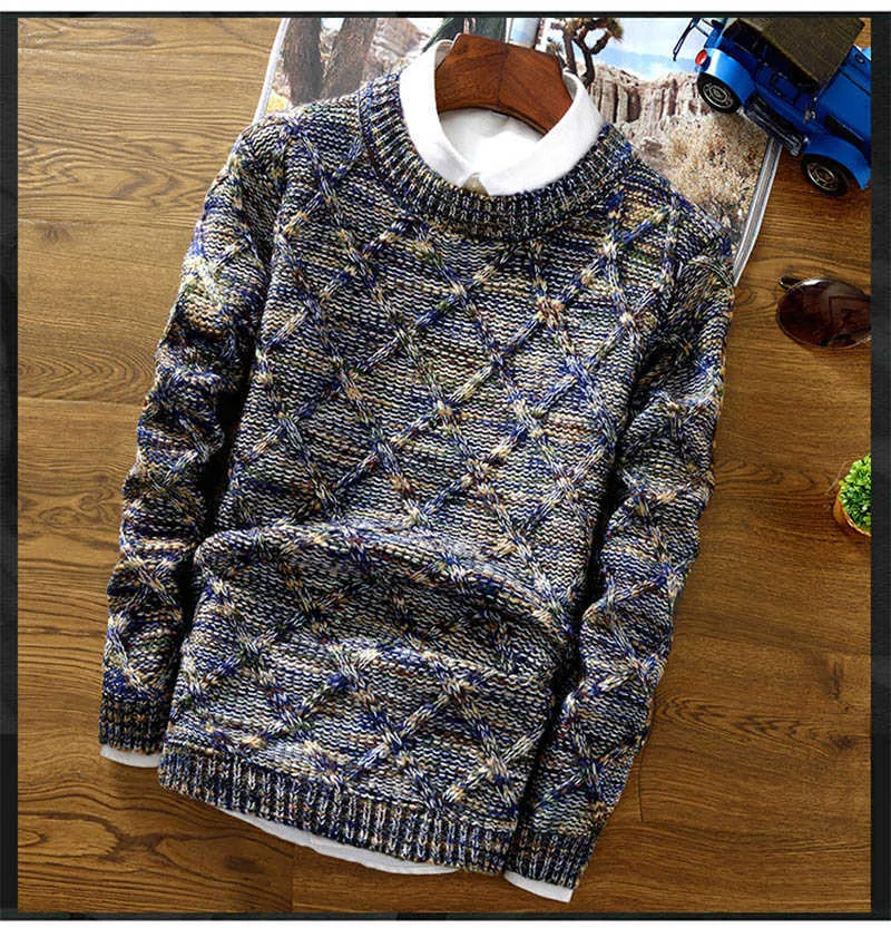 Men's Casual Sweater Autumn Winter Slim Fit Pull Pullover Long Sleeve Clothes Jacket Male Fashion Knitted Sweaters Men_voghion.com