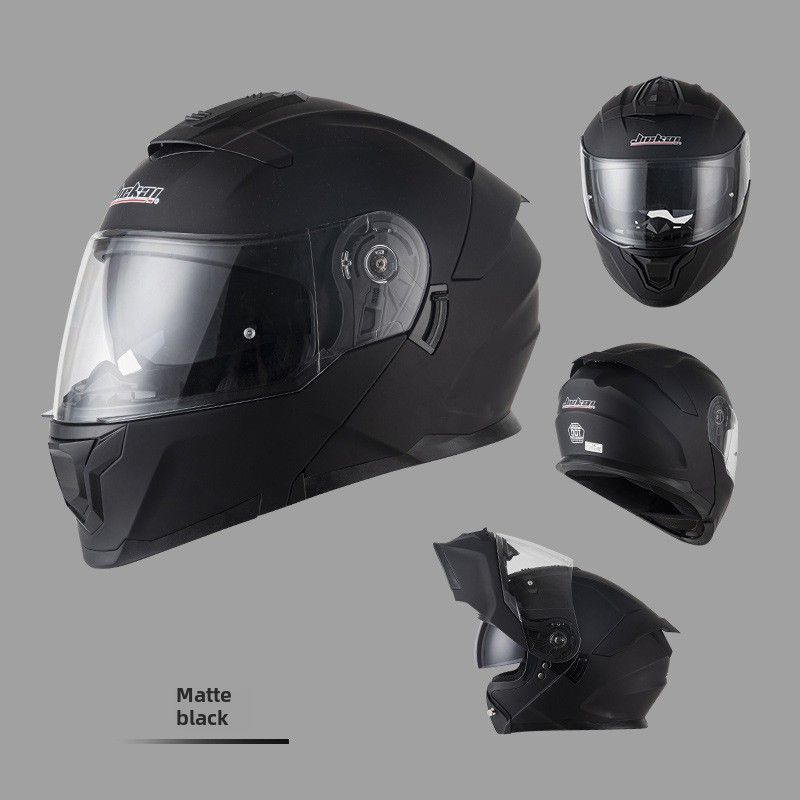 Jiekai 3C zertifizéierten Motorradhelm mat Ausstellungshelm fir Männer a Fraen, Vollhelm mat Bluetooth, Perséinlechkeet, Four Seasons, Motorrad mat groussem Schwanz, national_voghion.com