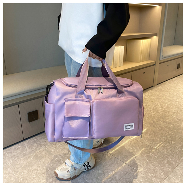 Borsa da viaggio con separazione per asciutto e bagnato, borsa fitness, scomparto indipendente per scarpe, scomparto pieghevole per borsa da consegna_voghion.com