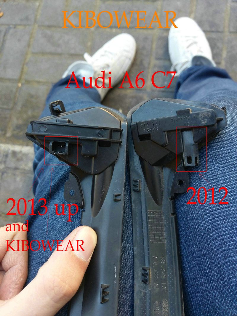 Kibowear per A6 C7 S6 4G RS6 Scorrimento dinamico LED che scorre Indicatori di direzione Luci specchietti laterali Lampeggiatore sequenziale 2013 2015 2017_voghion.com