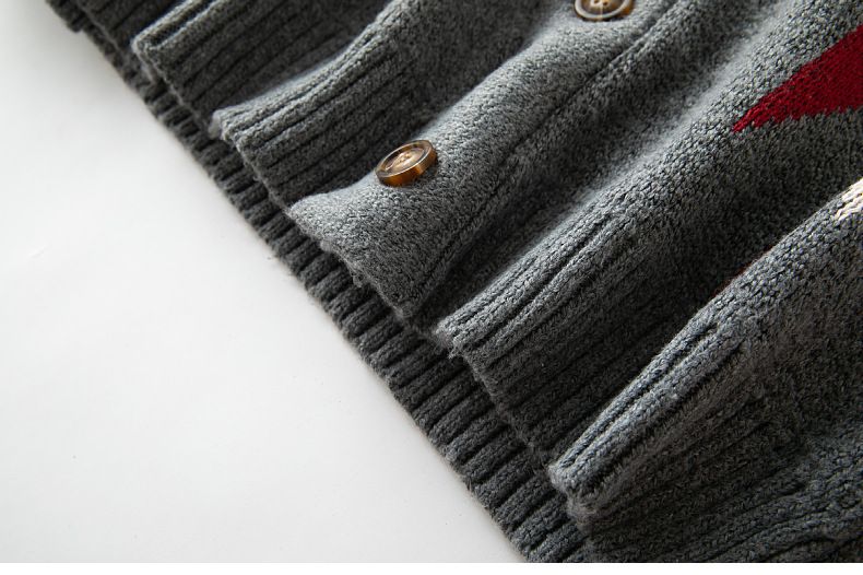 Męski sweter żakardowy na jesień i zimę z grubym kołnierzem i dzianinową kurtką SY0137_voghion.com