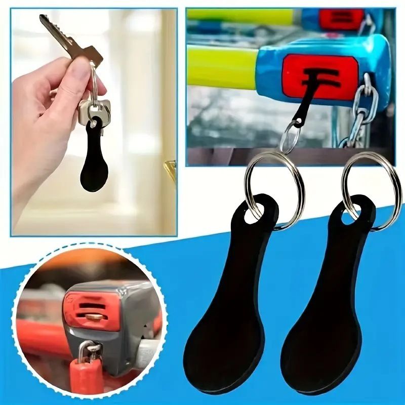 Metal Shopping Cart Token Keychain – Modern & Durable Keyring For Supermarket Trolleys (Black/Silver, Model MG0013)_voghion.com