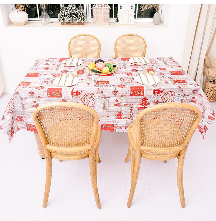 Décoration de Noël créative nappe imprimée de Noël chemin de table fournitures de décoration de bureau de Noël_voghion.com