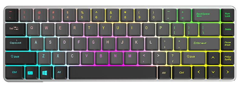 Klawiatura mechaniczna Bluetooth CX32 z trzema trybami pracy, niskoprofilowa, 68 klawiszy, przenośna, do biura, do gier, podświetlana, do e-sportu_voghion.com