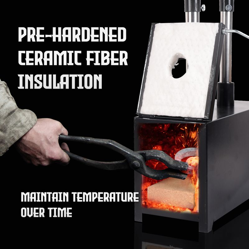 Propane Forge Propane Knife Forge Double Burner 1Door Large Capacity Farriers Furnace Square Propane Burner Forge_voghion.com