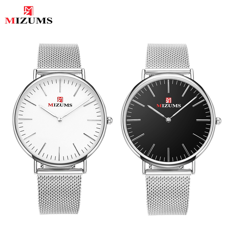 MIZUMS M8009 Ceas bărbătesc cu cuarț, business casual, cu bandă de oțel_voghion.com