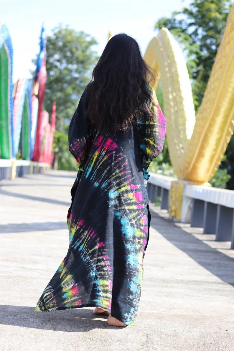 Robe de plage en rayonne pour femmes, tenue de vacances à fleurs teintes _voghion.com