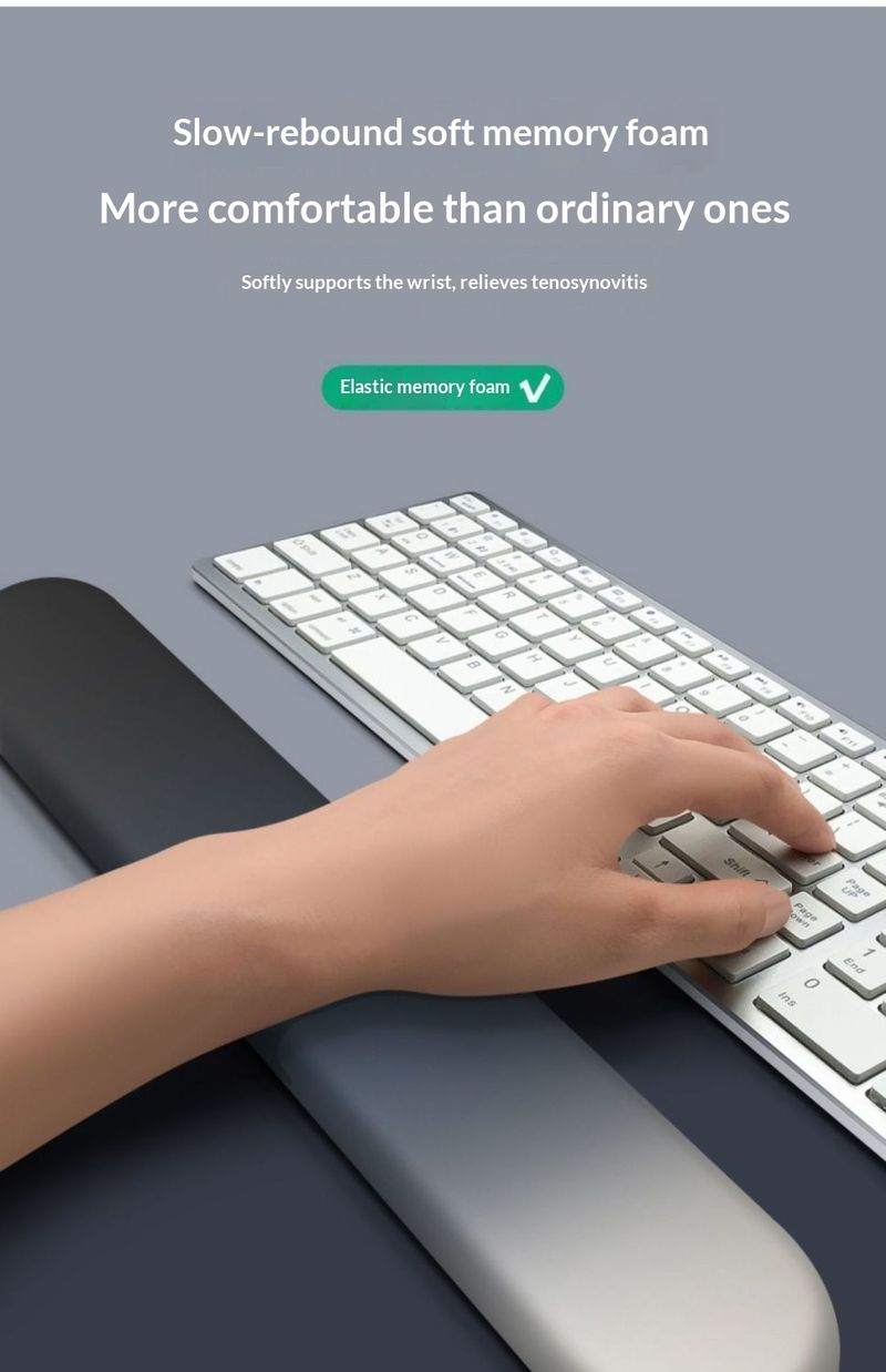 NeoGear Tastaturablage aus Memory-Schaumstoff, Mauspad, Handgelenkauflage für Damen und Herren, Anti-Ermüdung_voghion.com