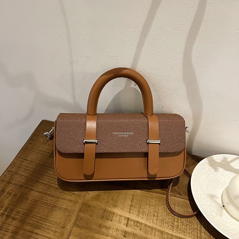Trendy Versatile Box PU Texture Shoulder Niche Light Luxury Crossbody Women's Handbag Small Square Bag_voghion.com