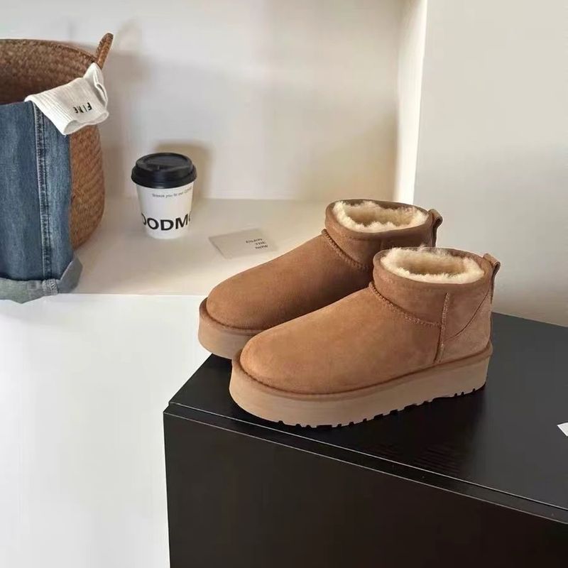 Tasman Tazz Designer Snow Boots Sheepskin Shearling Fur Slides Classic Ultra Platform Boot Suede Wool Winter Shoes Men Women Ankle Booties_voghion.com