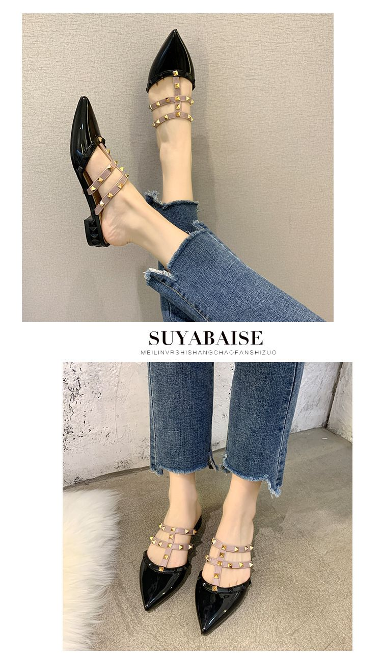 2024 Summer Nei Nietkapp-Hallefpantoffelen, populär am Internet, modesch a villfälteg fir externen Gebrauch, net_voghion.com