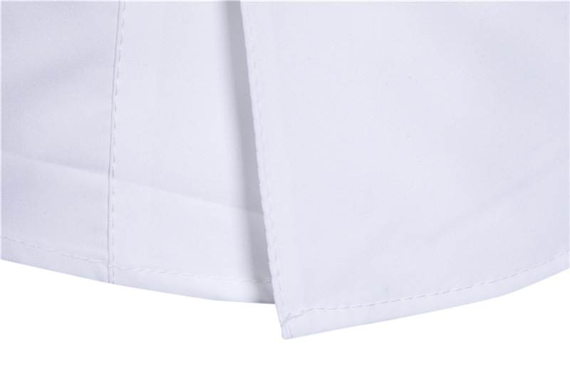 camicia slim a maniche lunghe doppiopetto da uomo Camicia casual da uomo in stile britannico_voghion.com