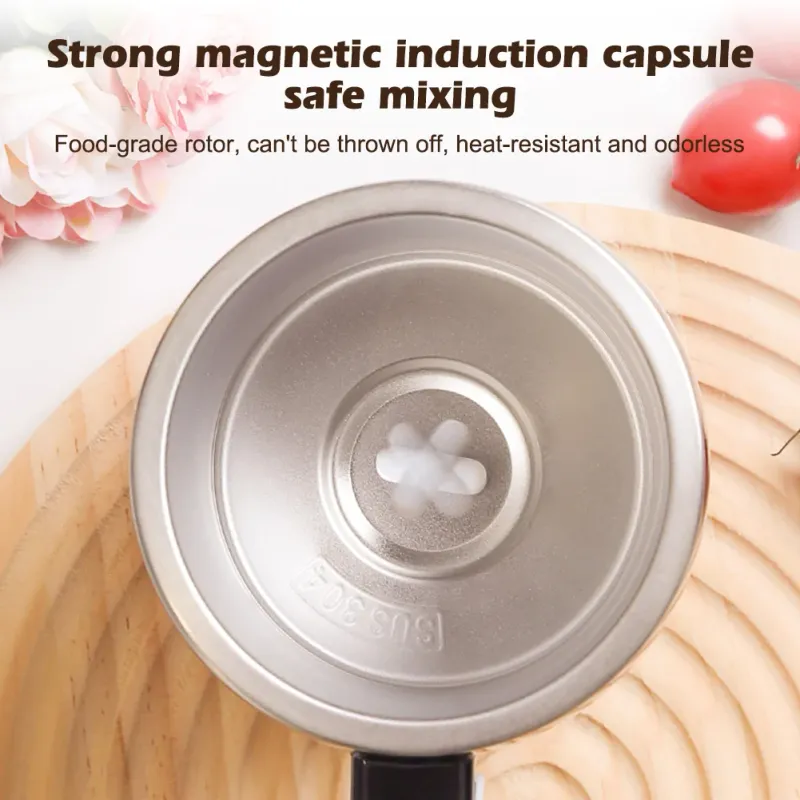USB Rechargeable Stirring Coffee Mug - Stainless Steel Self Mixing Magnetic Cup Rotating 360° Stirrer_voghion.com