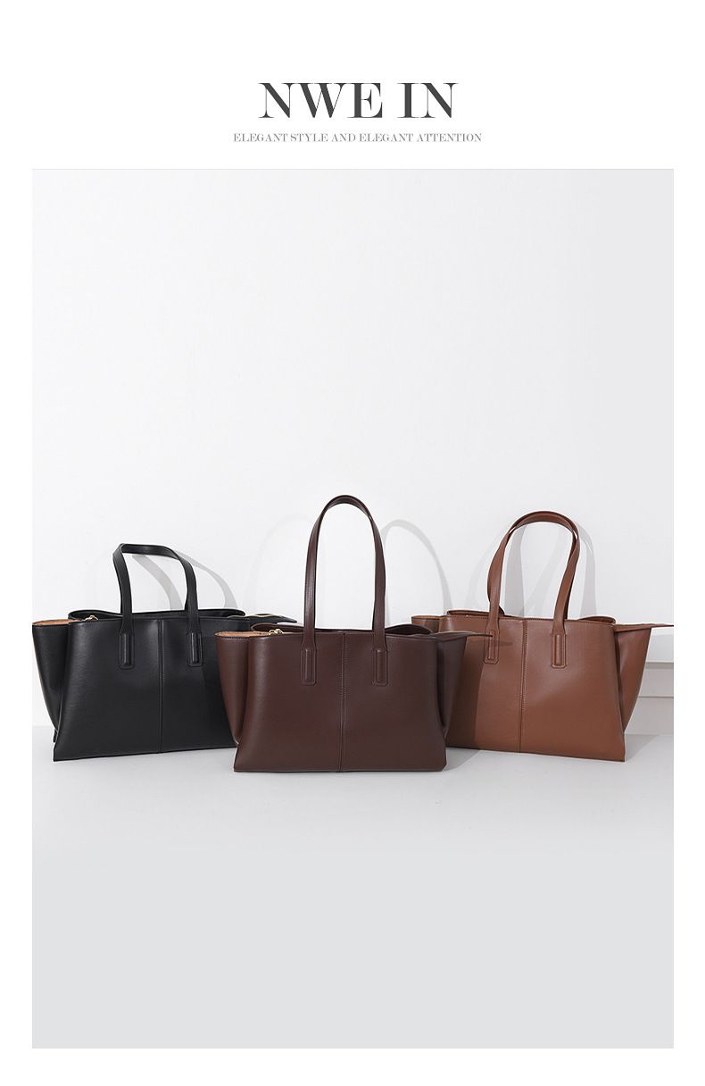 LEMON KOKO Damen-Tragetasche – Geräumige Schultertasche aus PU-Leder mit Reißverschluss, mehreren Fächern, stilvoll und leicht, ideal für Arbeit und Reisen_voghion.com