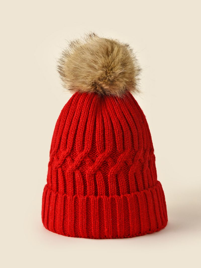New Korean Style Women's Wool Knitted Hat Wholesale Autumn And Winter Warm Wool Ball Hat Thick Versatile Face Slimming Travel Hat_voghion.com