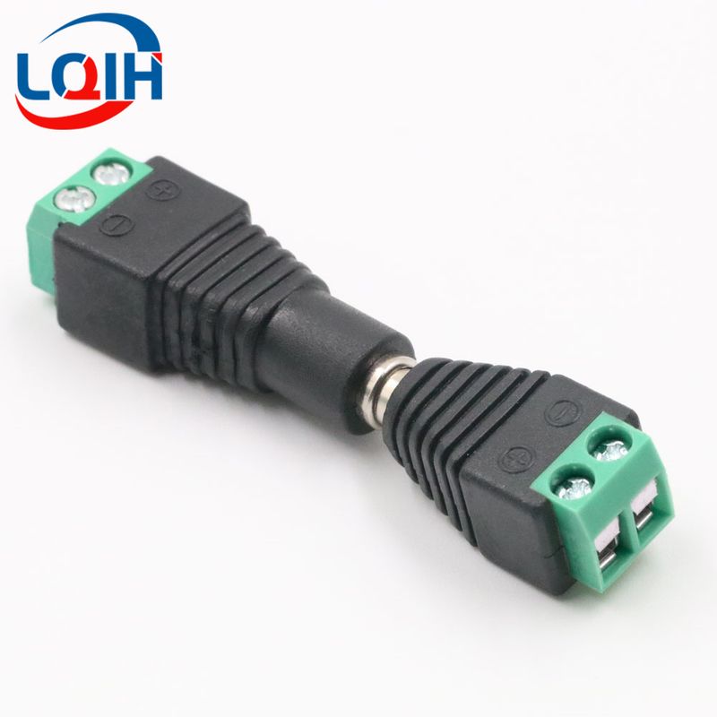 2-Pin DC Power Adapter Terminal 5.5mm X 2.1/2.5mm Male To Female Jack Connector Plug For LED Strip CCTV Camera_voghion.com