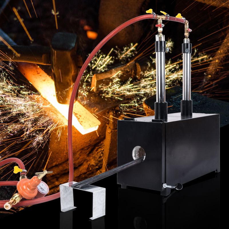 Propane Forge Propane Knife Forge Double Burner 1Door Large Capacity Farriers Furnace Square Propane Burner Forge_voghion.com