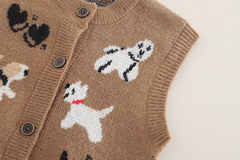 Wu Xiao Qi Children's Clothing 2025 Spring Autumn New Collection 0-4 Year Old Boys And Girls Full Print Dog Shirt_voghion.com