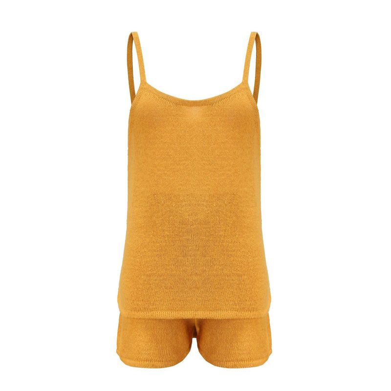 Set di maglioni con bretelle in tinta unita sexy e alla moda estiva da donna 2025, molto venduti_voghion.com