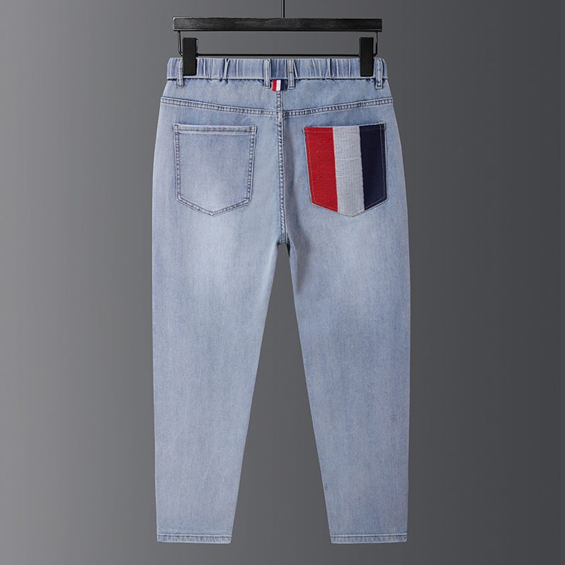 Herrenbekleidung Plus Size Skinny Jeans Lose Vielseitige Hose Elastische Taille_voghion.com