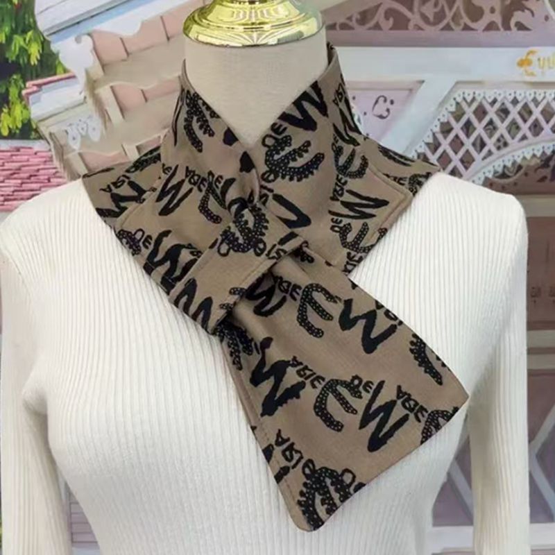 Nouveau modèle 2024 en velours thermique avec poche, cache-cou polyvalent, écharpe chaude et coupe-vent, tour de cou long_voghion.com