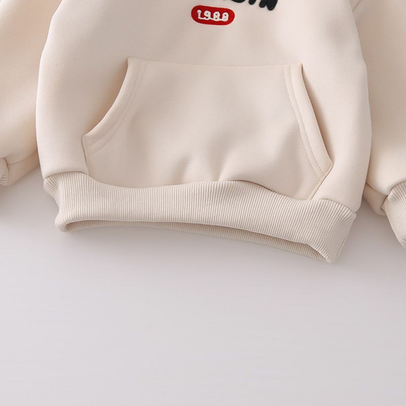 Abbigliamento per bambini, set di tre pezzi in pile spesso e alla moda per neonati, completo invernale per ragazzi_voghion.com