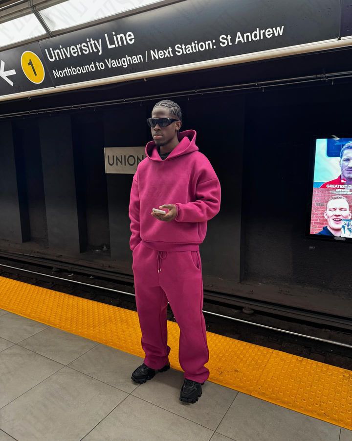 2024 Winter Casual Street Fashion Hoodie Solid Color Loose Sweatshirt Sweatpants_voghion.com