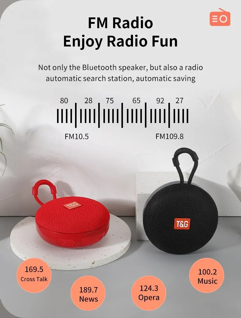 Bluetooth Outdoor Speakers Small Portable Speaker Loudspeaker Stereo Surround Support FM Radio TF_voghion.com