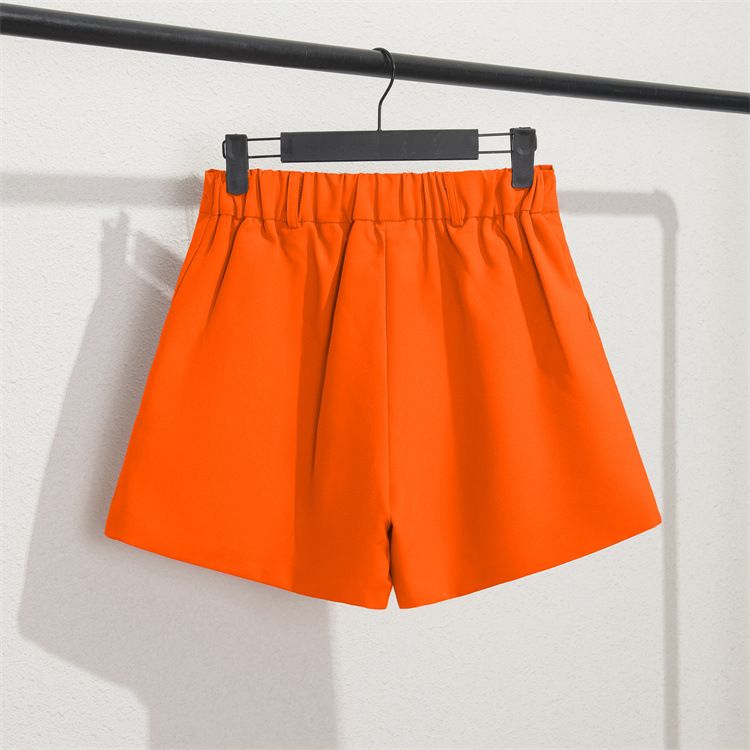 Women's Wear spring and summer shorts high-waisted khaki boot pants, versatile and slimming, Korean style wide-leg pants_voghion.com