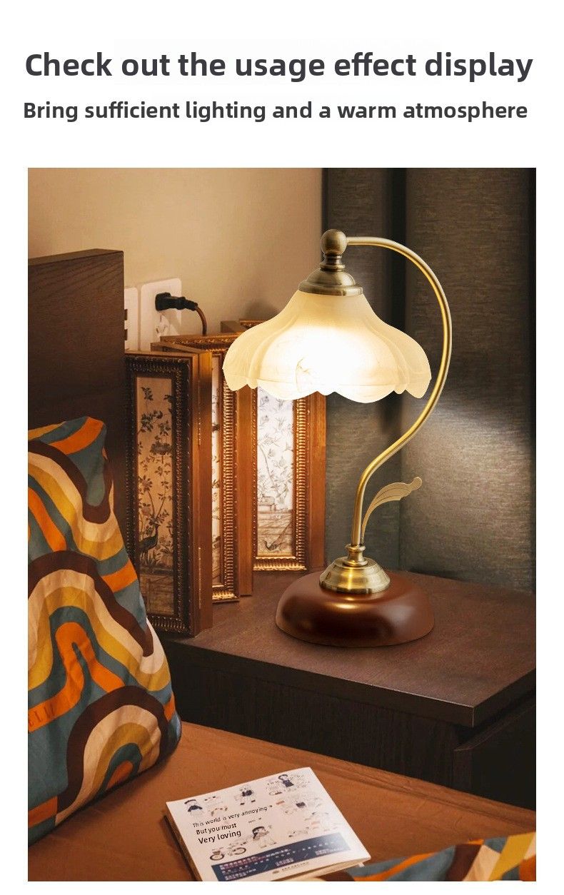 Europese creatieve tafelmeester in meisjesstijl slaapkamer bedlamp warm licht gezellig romantisch aanraaksensor_voghion.com