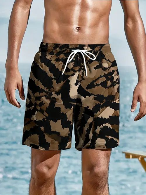 Premium Products 2025 New Versatile Fashion Trend High-quality Men's Camouflage Casual Shorts_voghion.com